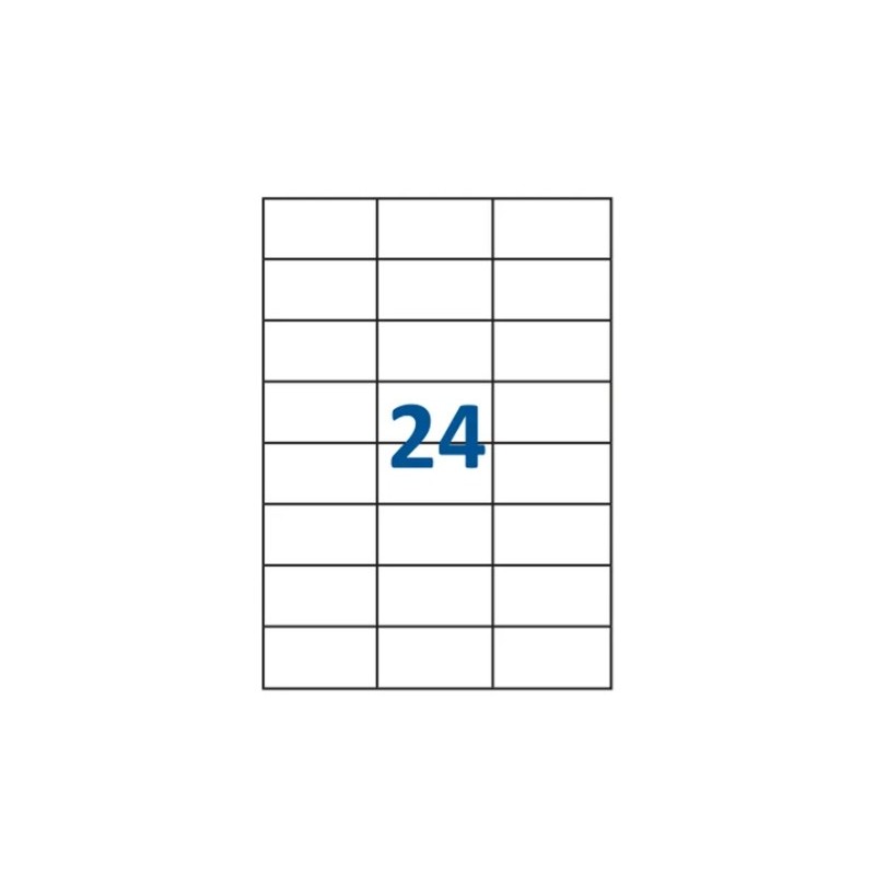 Etiquettes - A4 - N°24 - (coins droits) 70 X 37