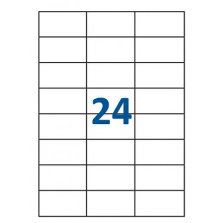 Etiquettes - A4 - N°24 - (coins droits) 70 X 37