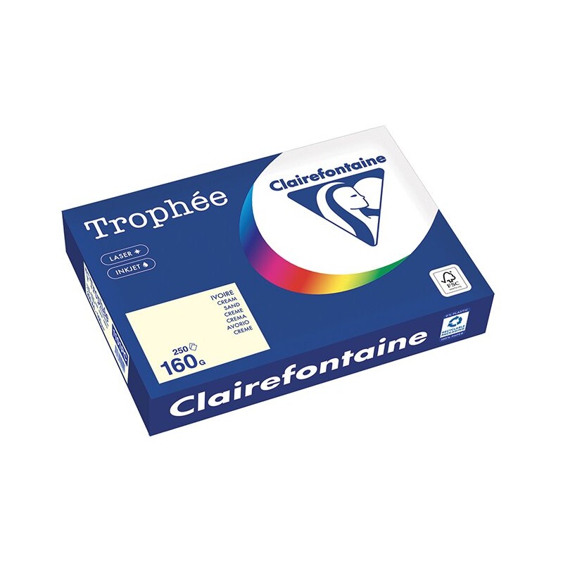 Ramette papier de 250 feuilles couleur A4 160g