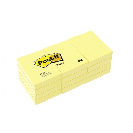 Bloc 100 feuilles jaunes repositionnables 40X50 l'unité
