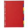 Jeu intercalaire carte lustrée pour classeur 21x29,7 cm - Jeu de 6 - standard