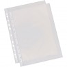 Pochettes perforées - 21x29,7 cm - Polypropylène - Aspect lisse - Perforation 11 trous - /100