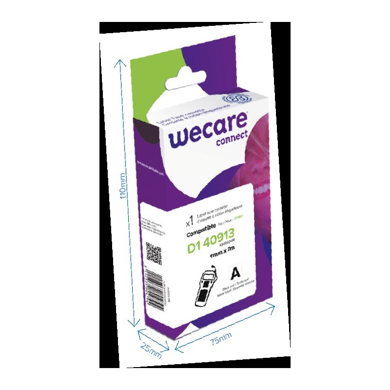 Cassette DYMO label manager D1 19 mm X 7 (noir/blanc-noir/jaune-noir/bleu-noir/vert-noir/rouge)