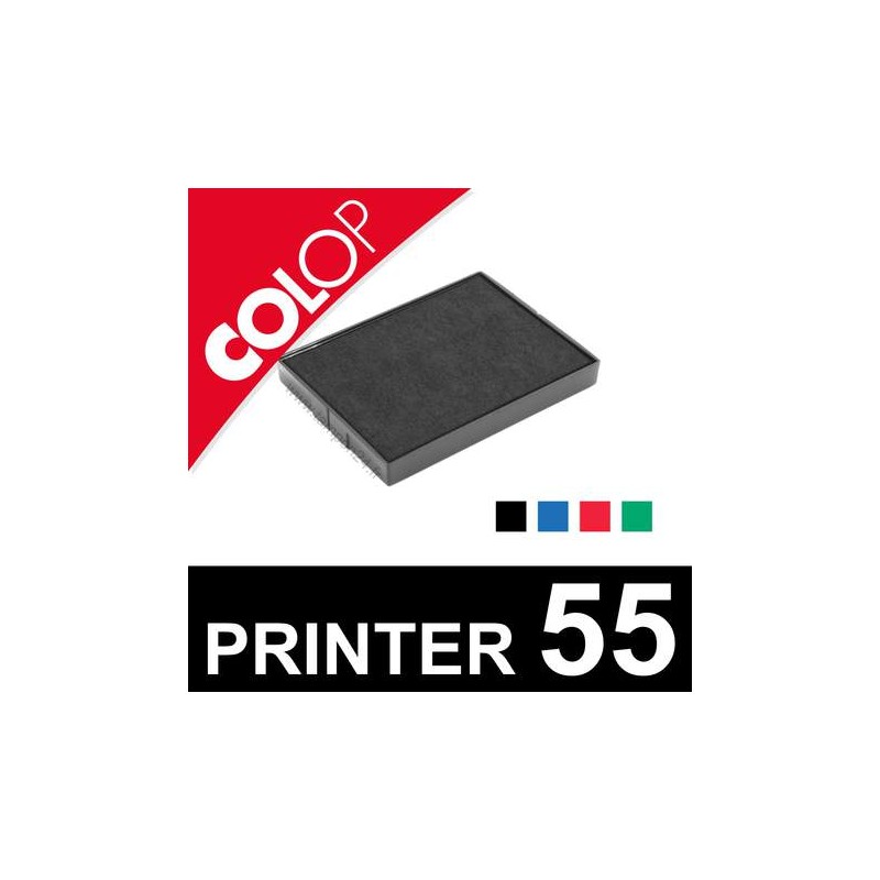 Recharge tampon encreur  - Noir -  E/55 - Vert