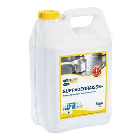 Dégraissant alcalin puissant milieu alimentaire pour surfaces très souillées (supradégraisse)