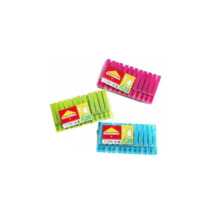 PINCES A LINGE EN PLASTIQUE PAQUET DE 24 (bazarland)